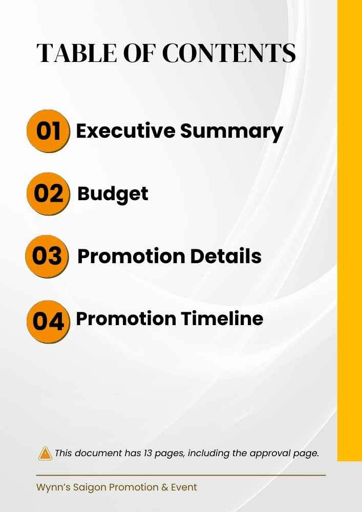 Table of contents